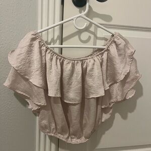 Gold off the shoulder top